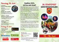 Stadtfest 2024 in Grevesm&uuml;hlen - Der Ablauf